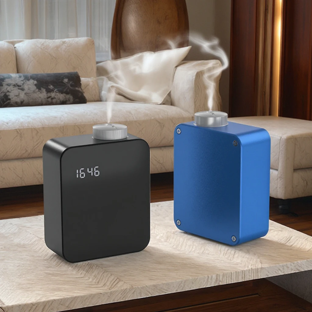 Top Sale Waterless Tabletop Fragrance Machine Aluminum Alloy Aroma Diffuser Remote Control Household Hotel Use 1 Year US Plug