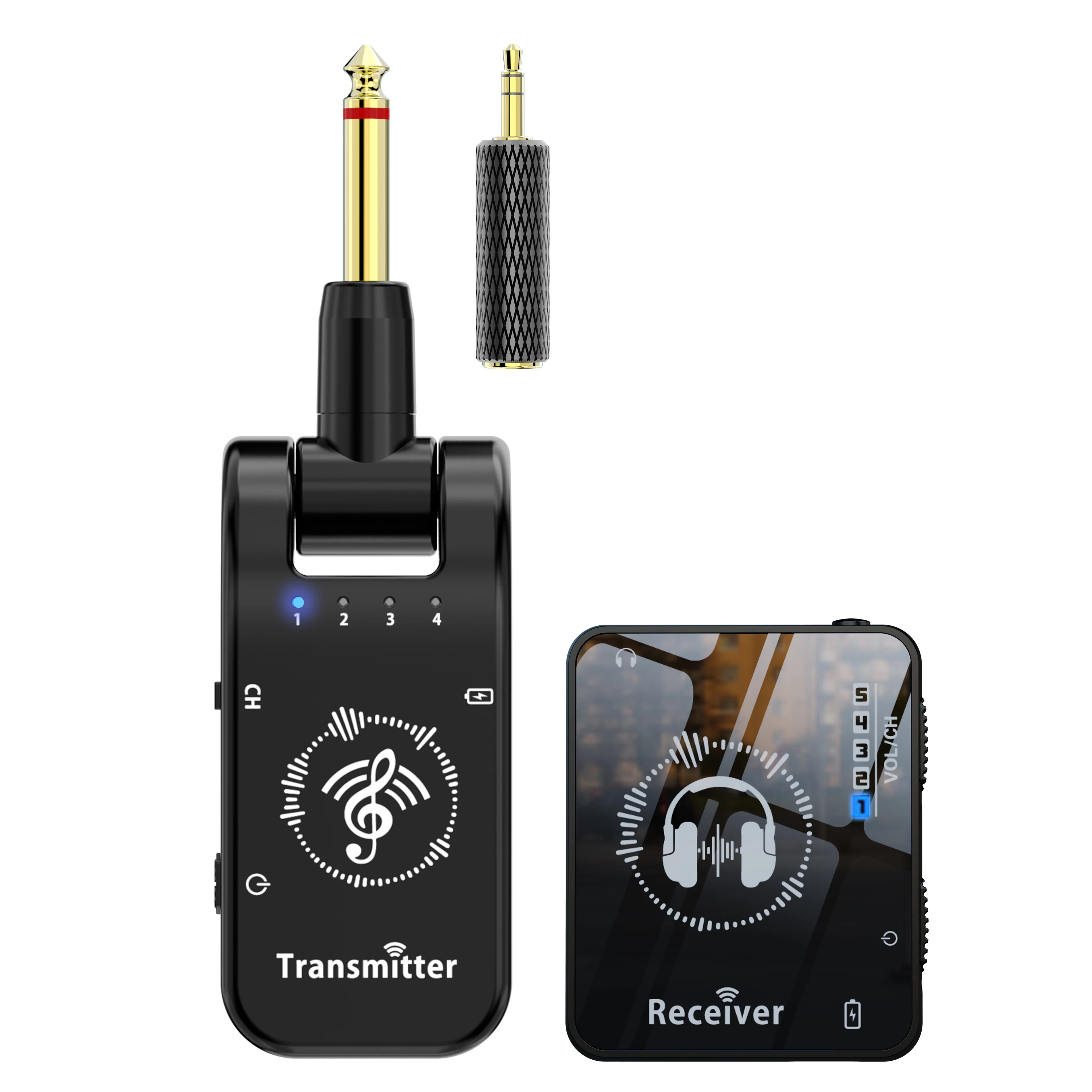 Wirelessa Audio System Transmitter Receiver 2.4GHz Band Wireless Ear Monitor Automatic Pairing Plug Play Universal Accessories