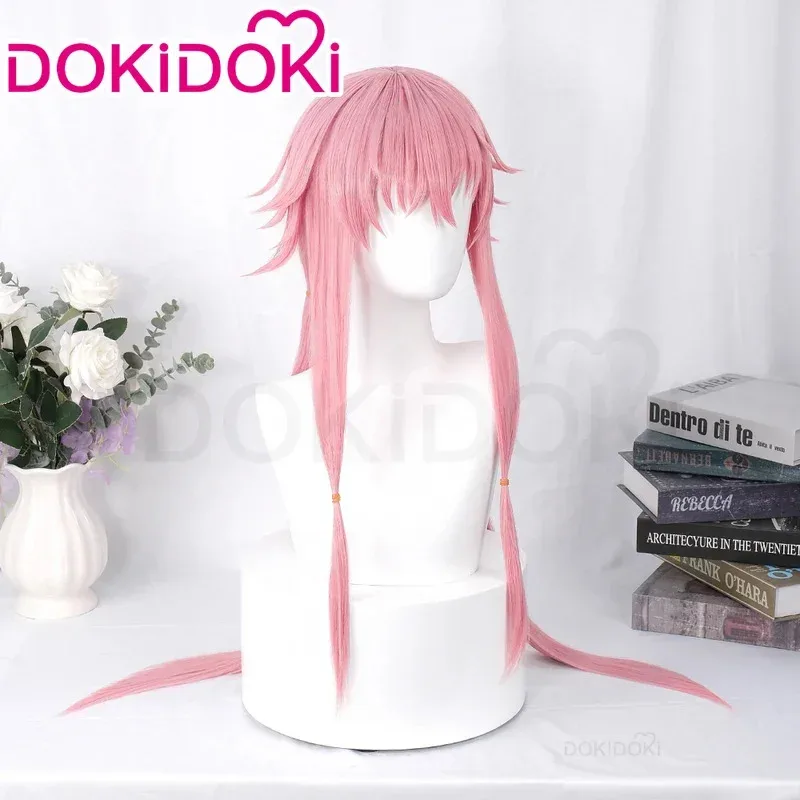 متوفر في المخزون شعر مستعار غاساي يونو أنيمي المستقبل مذكرات شعر مستعار تأثيري DokiDoki غاساي يونو تأثيري المرأة لطيف 80 سنتيمتر الشعر الوردي الطويل ZAHKL5685 #1