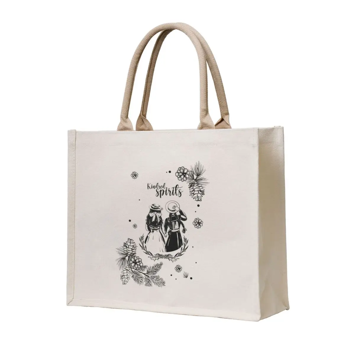 

Anne Shirley and Diana Barry - Best Friends - Kindred Spirits - Avonlea Anne with an E Tote Bag shoping bag canvas shopping bag