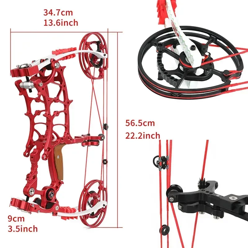 1pc 30-75 Lbs Compound Bow Archery Arrow Shooting Steel Ball CNC Machining Short Axle for Adults Right Hand Hunting Bow