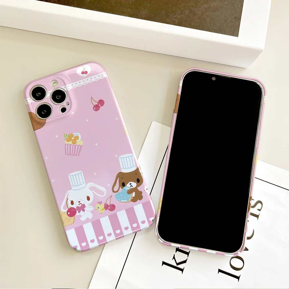 MINISO SUGARBUNNIES Phone Case For Samsung S21Fe S23 22 Ultra Plus A 04E 33 5G HD Hard Cover Film Shell