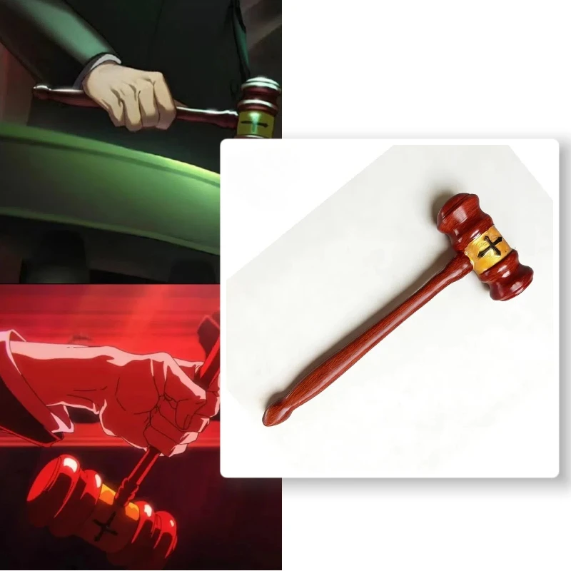 

Anime Hiromi Higuruma Cosplay Gavel Judge Props Hammer Weapons Role Play Prop Accessories Unisex Theme Party
