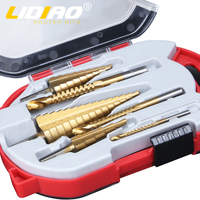 LIDIAO 6 PCS Set Drill Bit Saw Drill Bit Set Tool Kit Woodworking Hole Titanium Drill Bit Tool Box Set 4-12 4-20 4-32mm 3 6 8mm