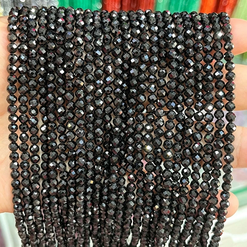 Natuurlijke Citrien Stenen Kralen Granaat Aquamarijn Gefacetteerde Ronde Vorm Kralen voor Sieraden Maken Diy Armband Kralen Accessoires