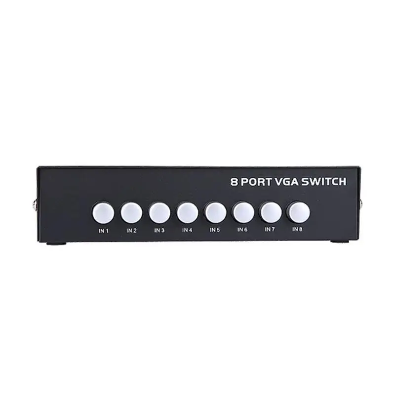 R53C for Smart 8 Computers Share Monitor 8 Ports VGA Switch Support for Windows 7 System for Projector, LCD, Selector