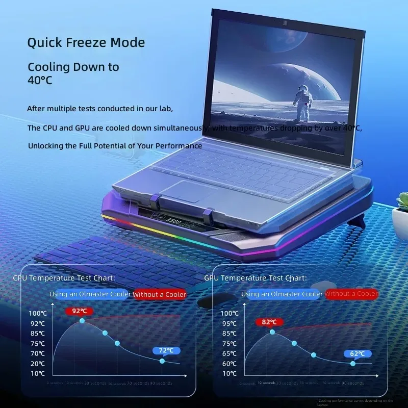 for Turbine Wind Pressure Laptop Cooling Fan for Gaming Notebook Special Bracket Water Cooling Radiator Heat Dissipation