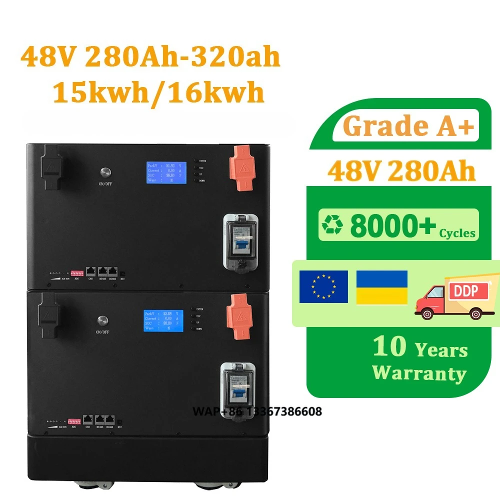 SelianEnergy 48V 5kwh/10kwh/15kwh LiFePO4 Battery 100Ah 105Ah 200A 300A Lithium Ion Battery for Solar System 10 Year Warranty