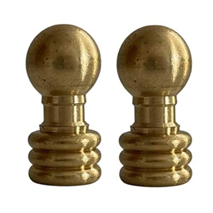 Lamp Finials 2-Pack Brass, 1-1/8