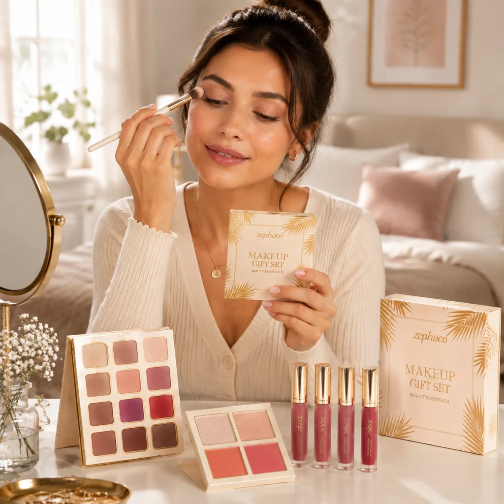 Facial Facial Makeup Kit Eyeshadow Blush Lipstick All in One Face Palette Foldable Travel Makeup Set Shimmer Highlighter Glow Palette Cosmetic Gift For Women Girls - Aliexpress Deal