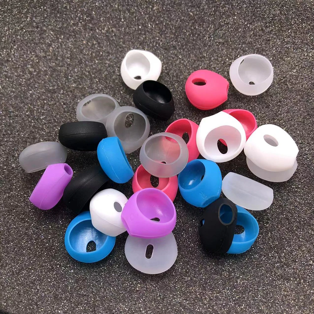 2pairs Eartips For Iphone Earpods Earphone TWS Wireless Earphones Earcaps Rubber Cushion Headphones Ear Plug Sleeve Earbuds