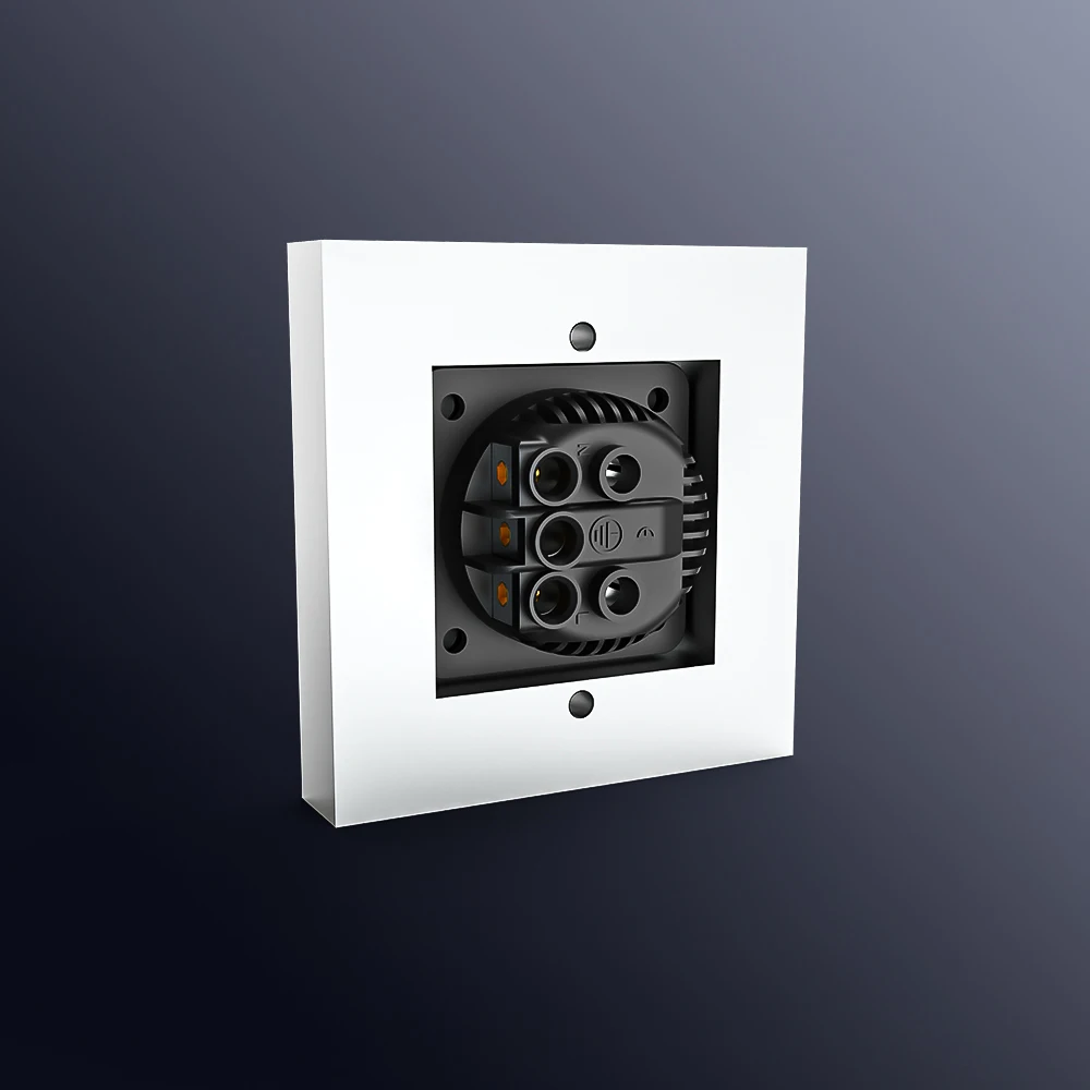 Viborg VE02R Schuko Wall Socket Plug Power Outlet Pure Copper Rhodium Plated Electrical Wall Socket