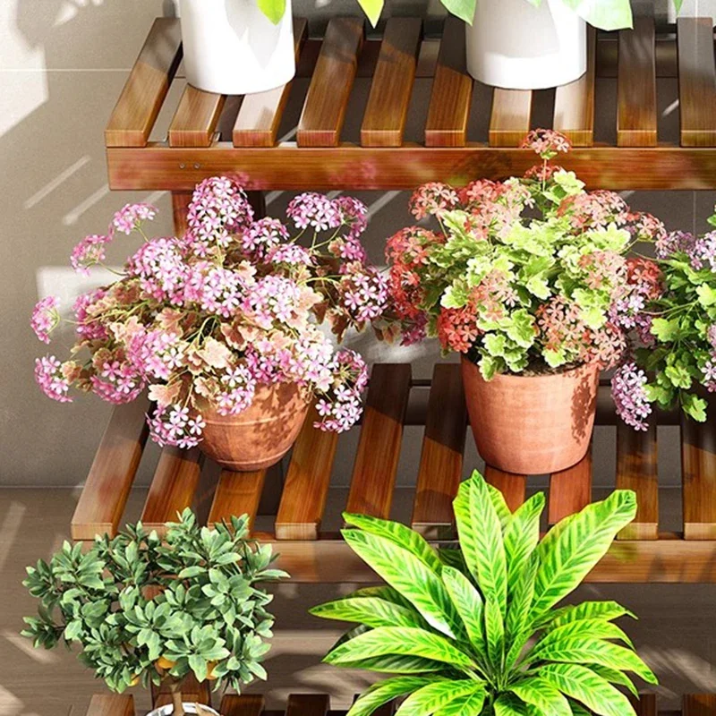الشمال خشب متين رفوف النباتات شرفة غرفة المعيشة فناء الأصالة رفوف النباتات أثاث الحدائق الخارجية دعم FYPS