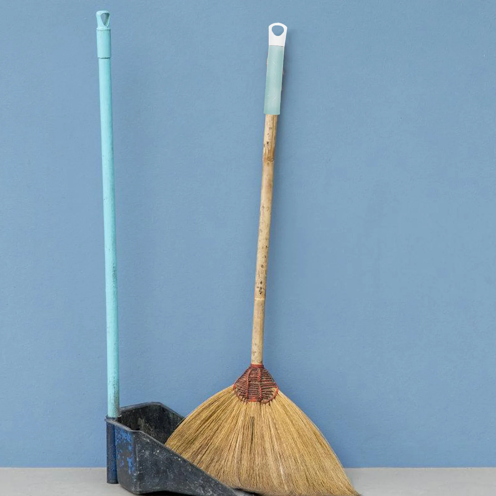 

Stick for Mopping Cloths Broom Handle End Replacement -blue Plastic Pole