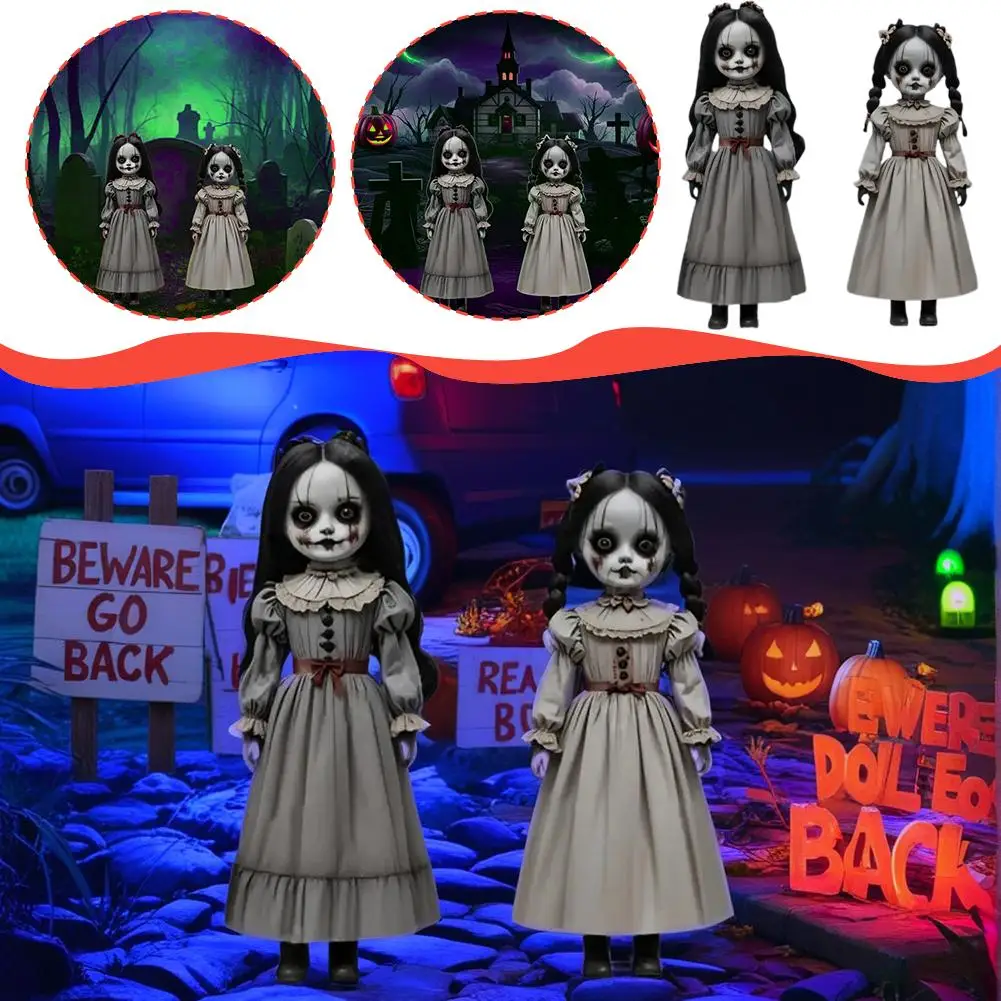 2 stücke Halloween Geist Puppe Boden Einfügen Dekoration Horror Stil Outdoor Hof Logo Dekoration Weibliche Geister Puppe Im Freien – Detail 3