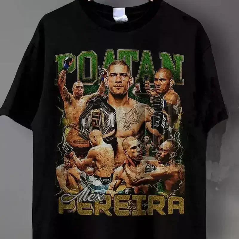 90S Alex Pereira T Shirt Sport Retro Boxer Bootleg