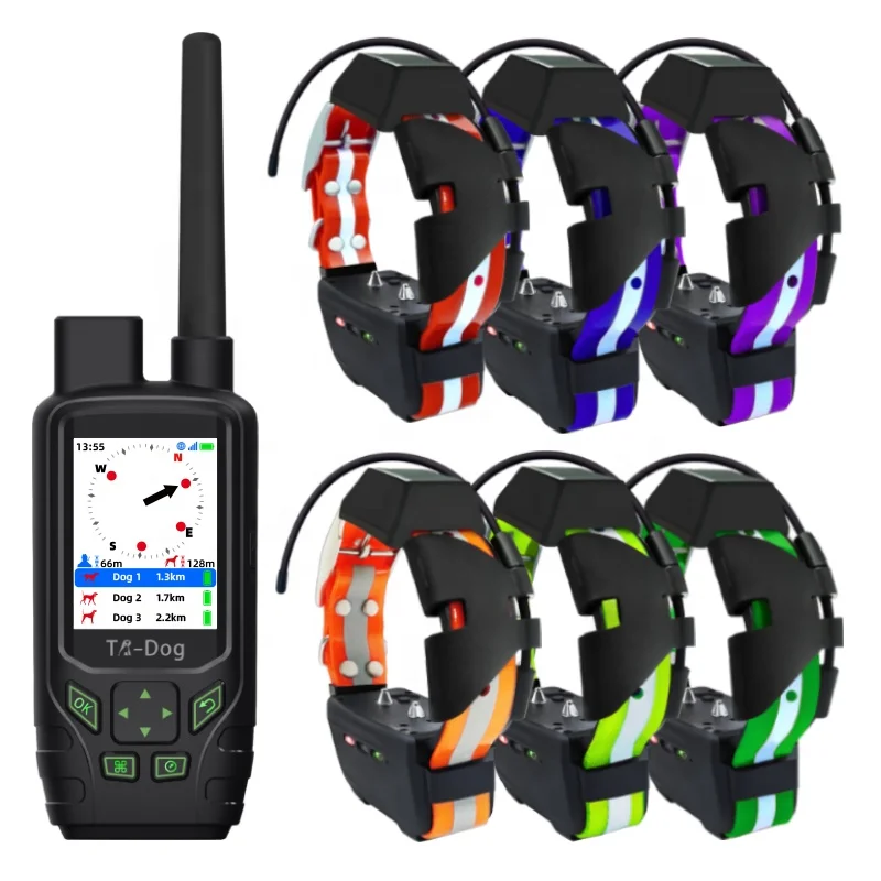 

IPX7 Waterproof Hunting Dog Best Tracking Collar With Real Time Multidogs Tracking -Training New Generation Hybrid VHF/4G GPS