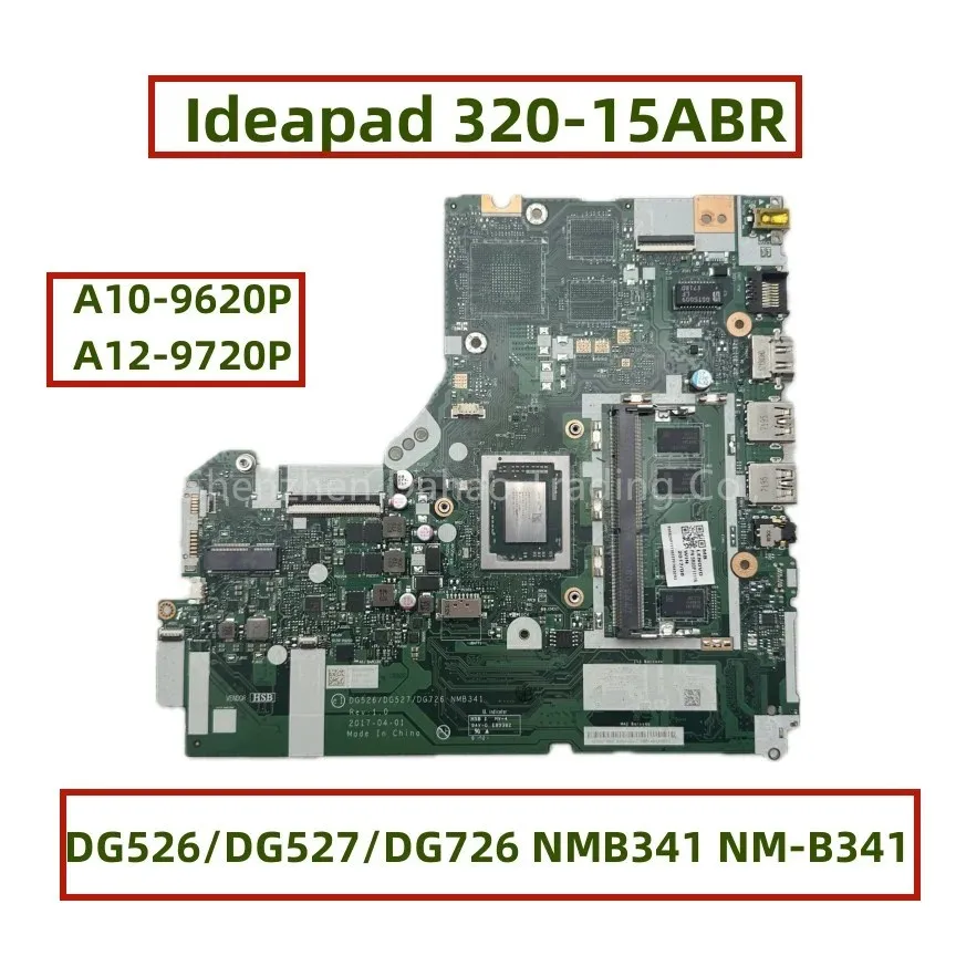 

For Lenovo Ideapad 320-15ABR Laptop Motherboard With A10-9620P A12-9720P CPU 4GB-RAM DG526/DG527/DG726 NMB341 NM-B341 5B20P1116