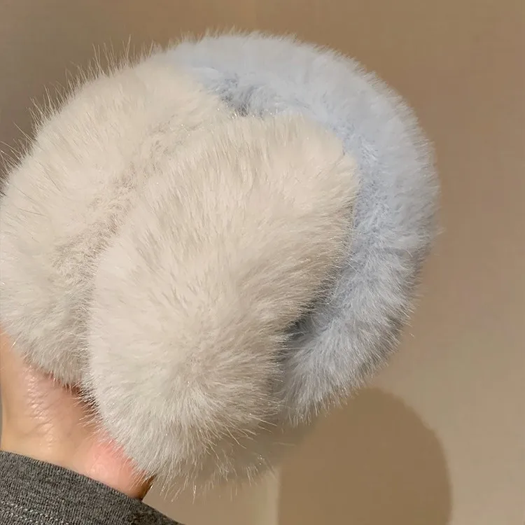Cuffie antirumore a contrasto blu e bianco caldo Internet Moda scaldino esterno Inverno Protezione per le orecchie ispessimento a prova di freddo Protezione per paraorecchie