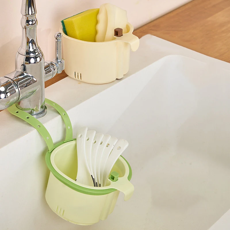 

Hanging Kitchen Drain Basket, Household Kitchen Sink Drain Basket For Separating Food Scraps, Tea Leaves, And Kitchen Waste.