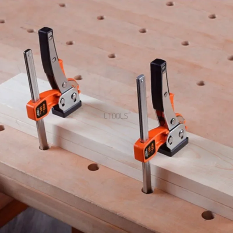 Woodworking Quick Ratchet Track Guide Rail Clamp Circular Saw Desktop Track Fixed Strong Clamp Multi-role F-type Clamping Tools