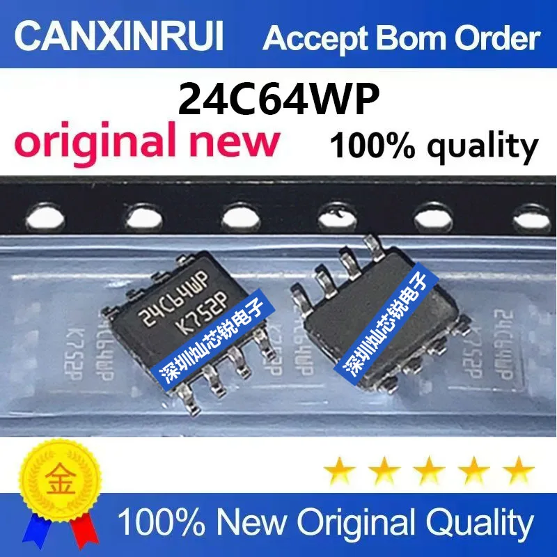 (5-100pieces)Brand New Original M24C64-WMN6TP 24C64WP SMD SOP8 Memory Integrated Chip