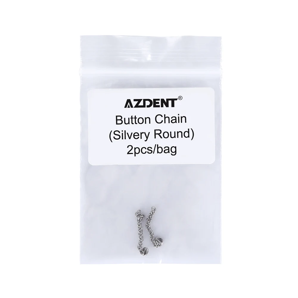 Azdent 2pcs/Pack Dental Orthodontics Lingual Traction Button  Chain Golden Round Acessorios Materials