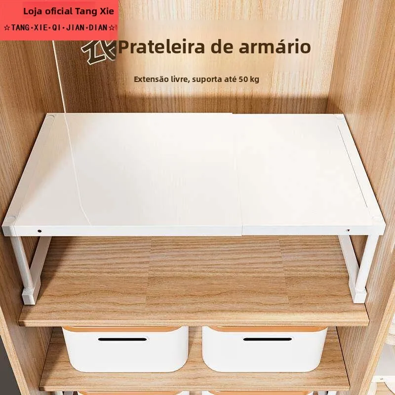 carbon-steel-wardrobe-shelf-divider-expandable-multi-layer-storage-rack-organization-tool-for-clothes-and-cabinets