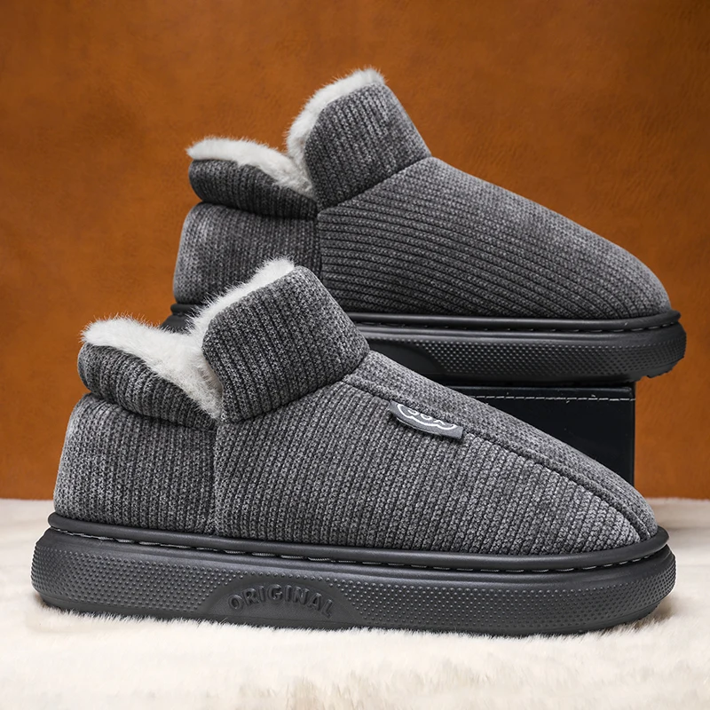 

Мужские легкие ботильоны без шнуровки — на флисовой подкладке, теплые и минималистичные для использования на снегу на открытом воздухе