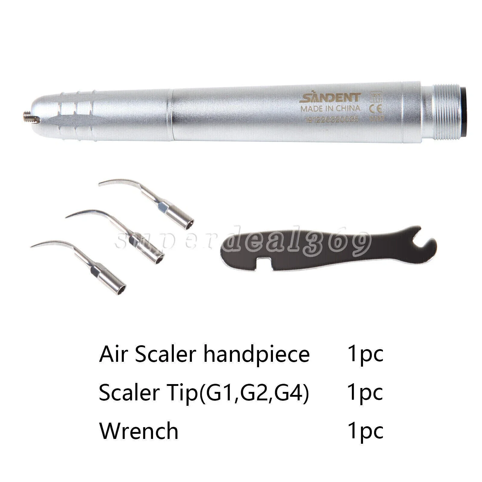 

Dental Piezo Ultrasonic Air Scaler Handpiece Hygienist 2/4 Holes With 3 Tips