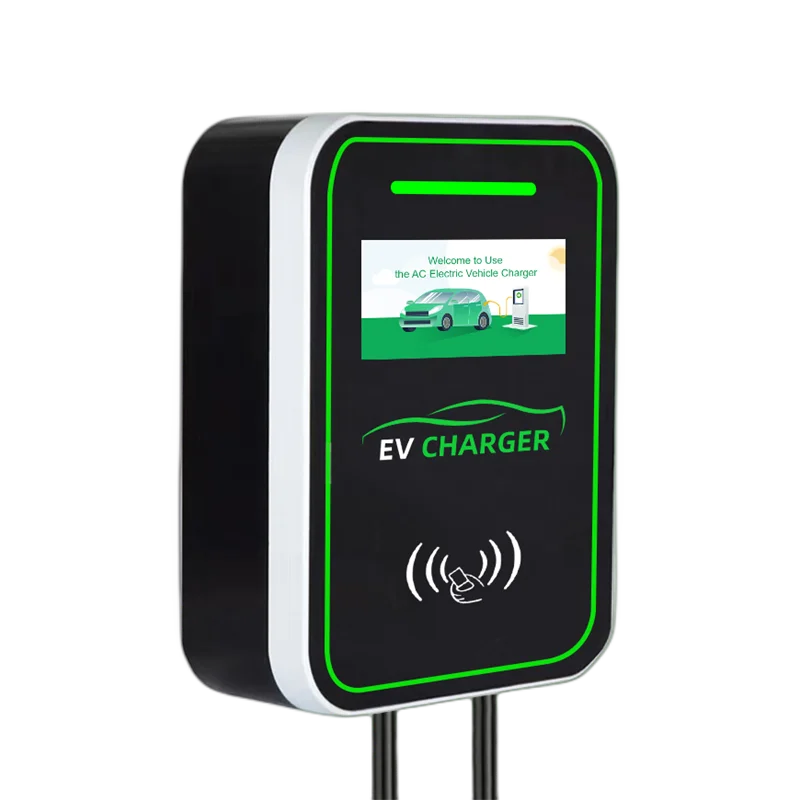 EV Charging Station 32A 22KW 3Phase EVSE Wallbox IEC62196 Type2 Electric Vehicle Car Charger with RFID Card APP EV Home Charger