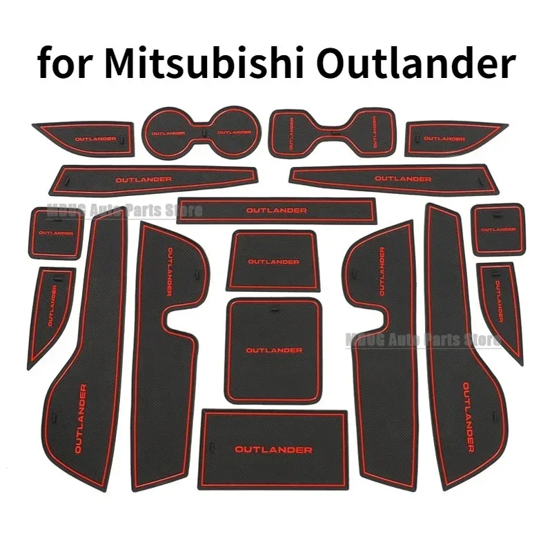 MDUG Anti-Slip Gate Slot Mat For Mitsubishi Outlander 2022 2023 Non-Slip Door Groove Pad Cup Holder Interior Accessories view 2