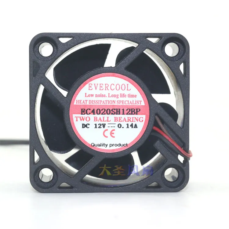 Новый EC4020SH12BP для EVERCOOL 4020 4 см охлаждающий вентилятор 40 мм 40X40X20 мм DC 12 В 0,14 А двойной шарикоподшипник