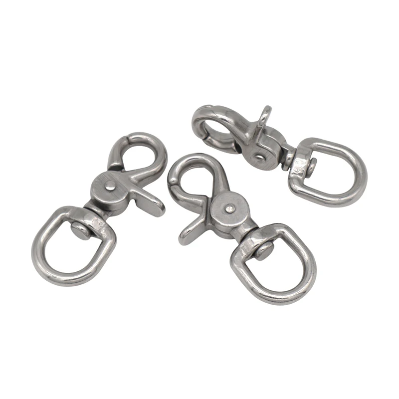 1PC Universal Luggage Buckle Hook Stainless Steel Scissors Hook Rotating Spring Hook Diving Hook Pet Dog Buckle