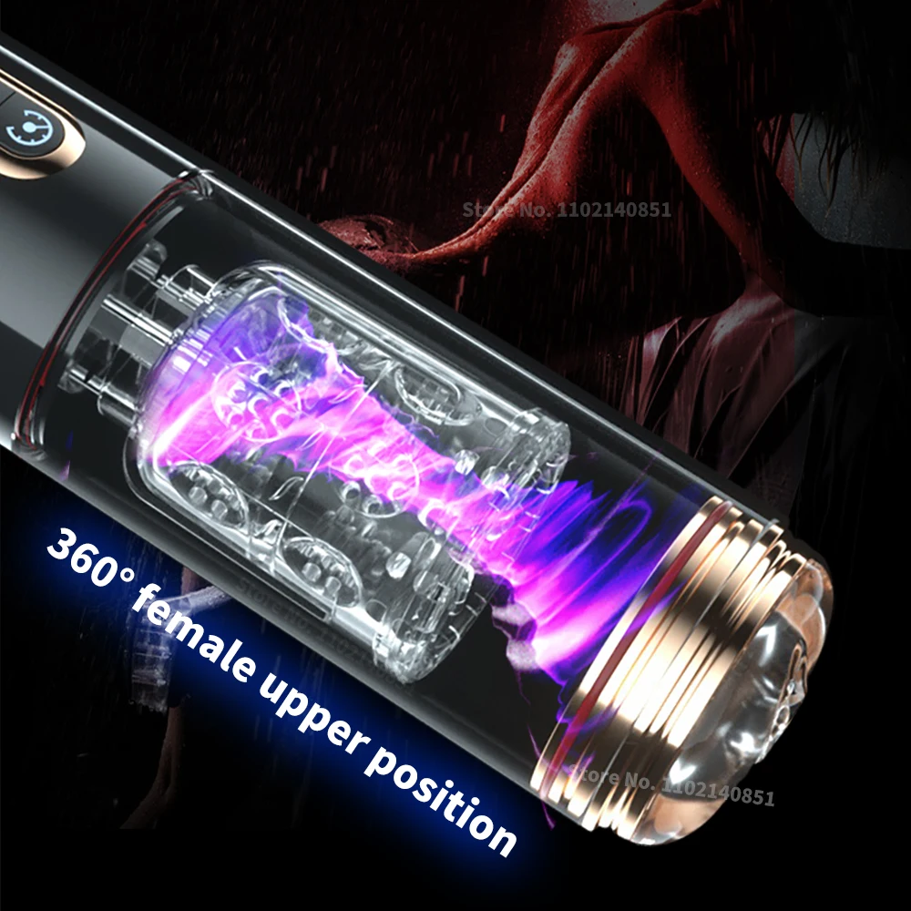 Male Sucking Masturbation Cup Automatic Telescopic Rotation Blowjob Masturbators Sex Machine Adult Sexy Toy for Men Real Vaginal