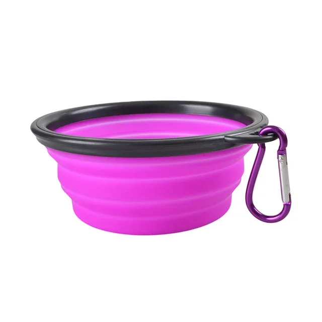 1000ml Large Pet Bowl Collapsible Silicone Cat Food Bowl Outdoor Travel Folding Portable Dish Puppy Water Bowl for Dog Feeder