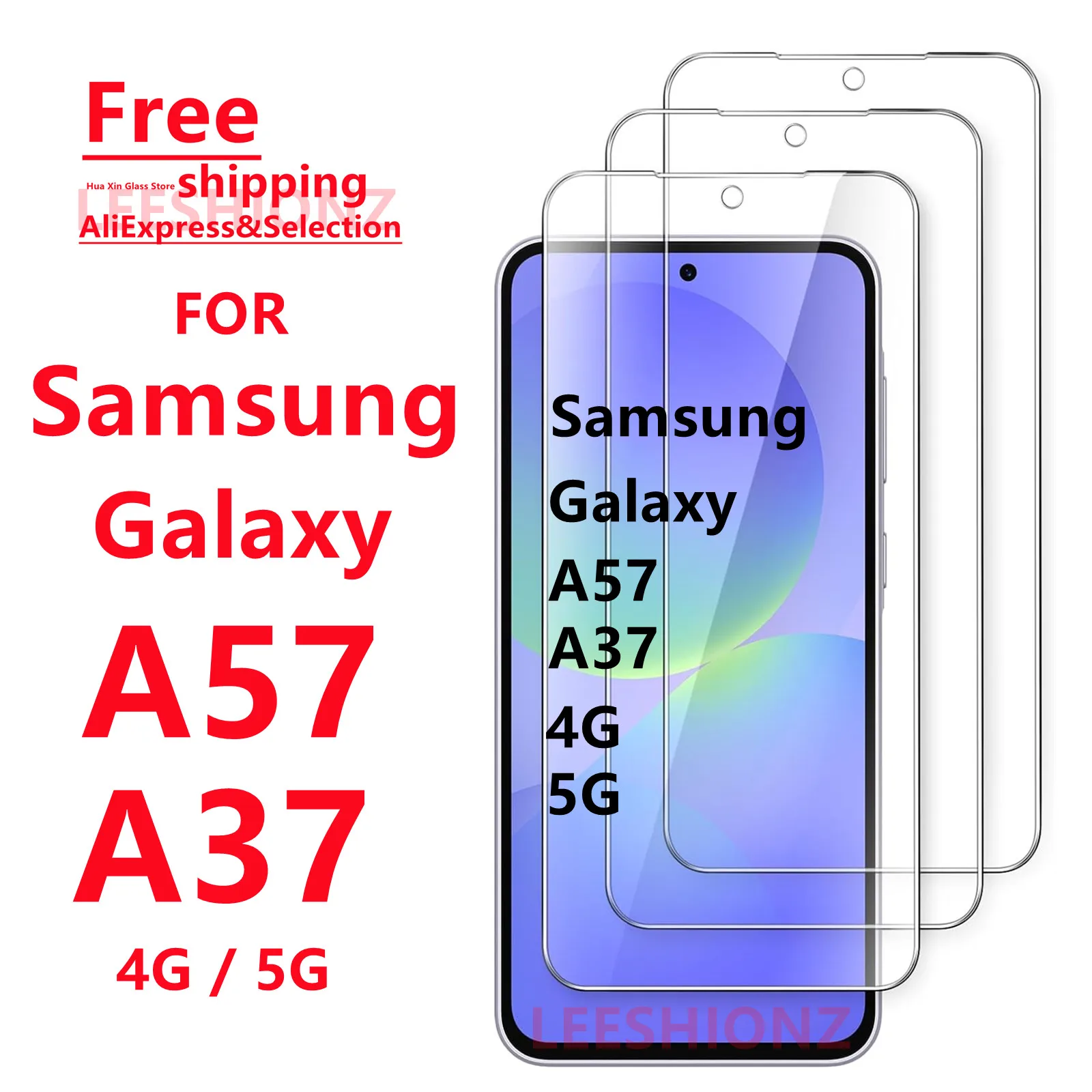 1/4Pcs Tempered Glass Screen Protector for Samsung Galaxy A57 A37 - Smartphone Protection Suitable for Samsung A37 A57 Series