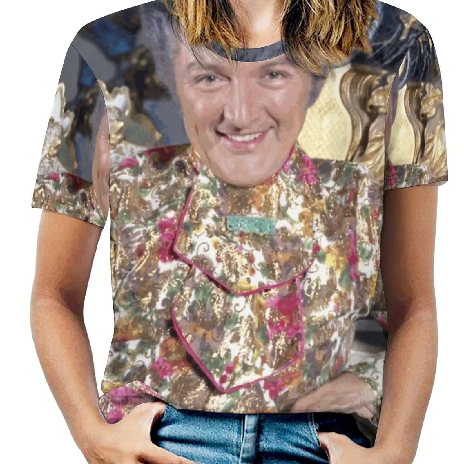 Liberace Women T-Shirt Crewneck Casual Short Sleeve Tops Summer Tees Liberace Pianists Musicians Photographs Nostalgia