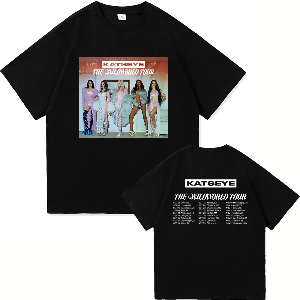 KATSEYE THE WILDWORLD TOUR 2026 T Shirt Fashion Men/women Clothing Harajuku Clothes Vintage Cotton TShirts for Lovers Gifts