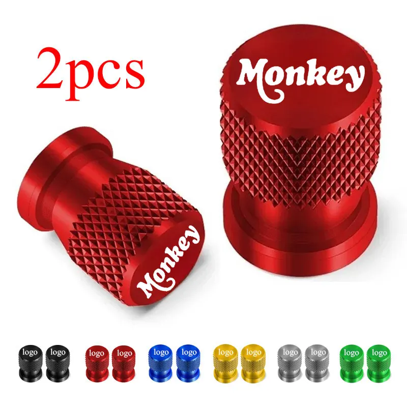 2 Buah Aksesori Motor Penutup Katup Udara Ban Roda Kedap Udara Tahan Debu Universal untuk Honda Z125 Monkey Z 125 Z-125