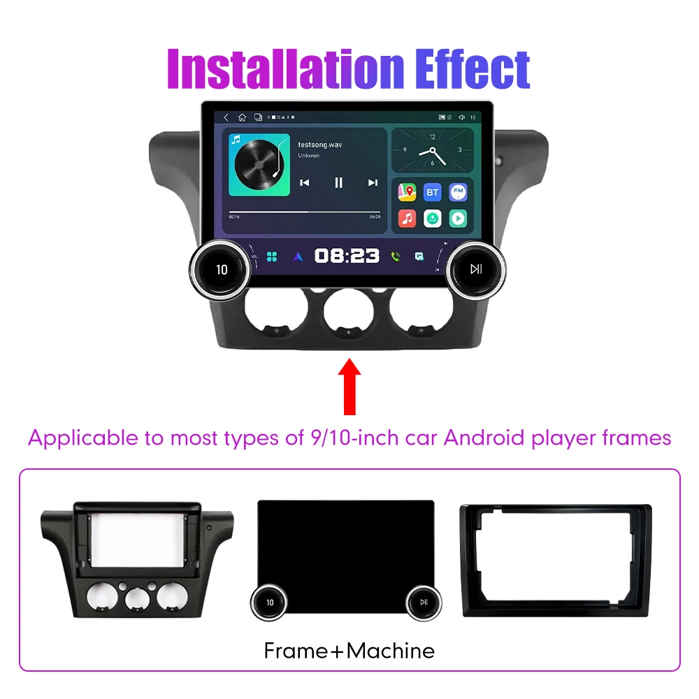 11.8 Inch 2K Double Knobs 2 Din Car Radio For Honda Outlander2001-2005Car Radio DVD Multimedia Video Player Android Auto Carplay