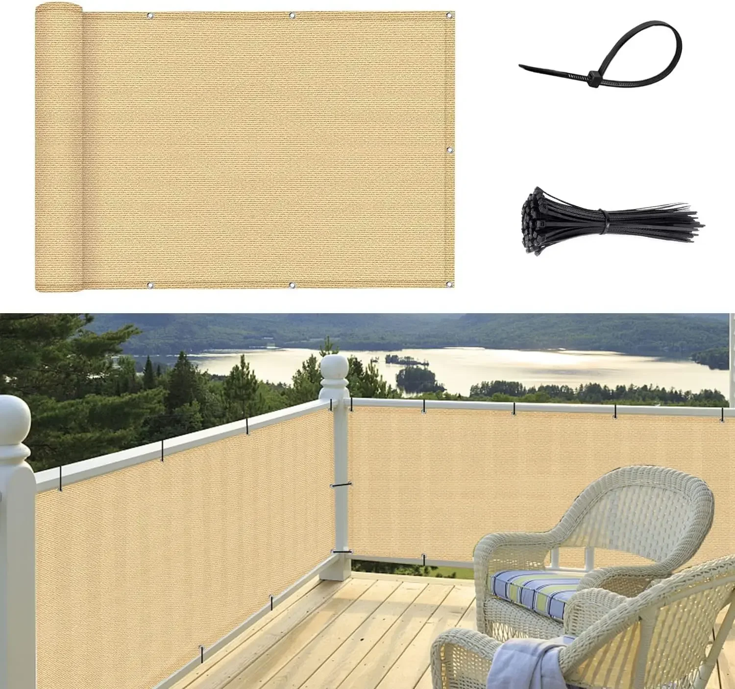 4x1M Sunshade Net HDPE Anti-UV Garden Pergolas Shading Net Pool Awning Balcony Privacy Screen Fence Cover Gazebo Sun Canopy