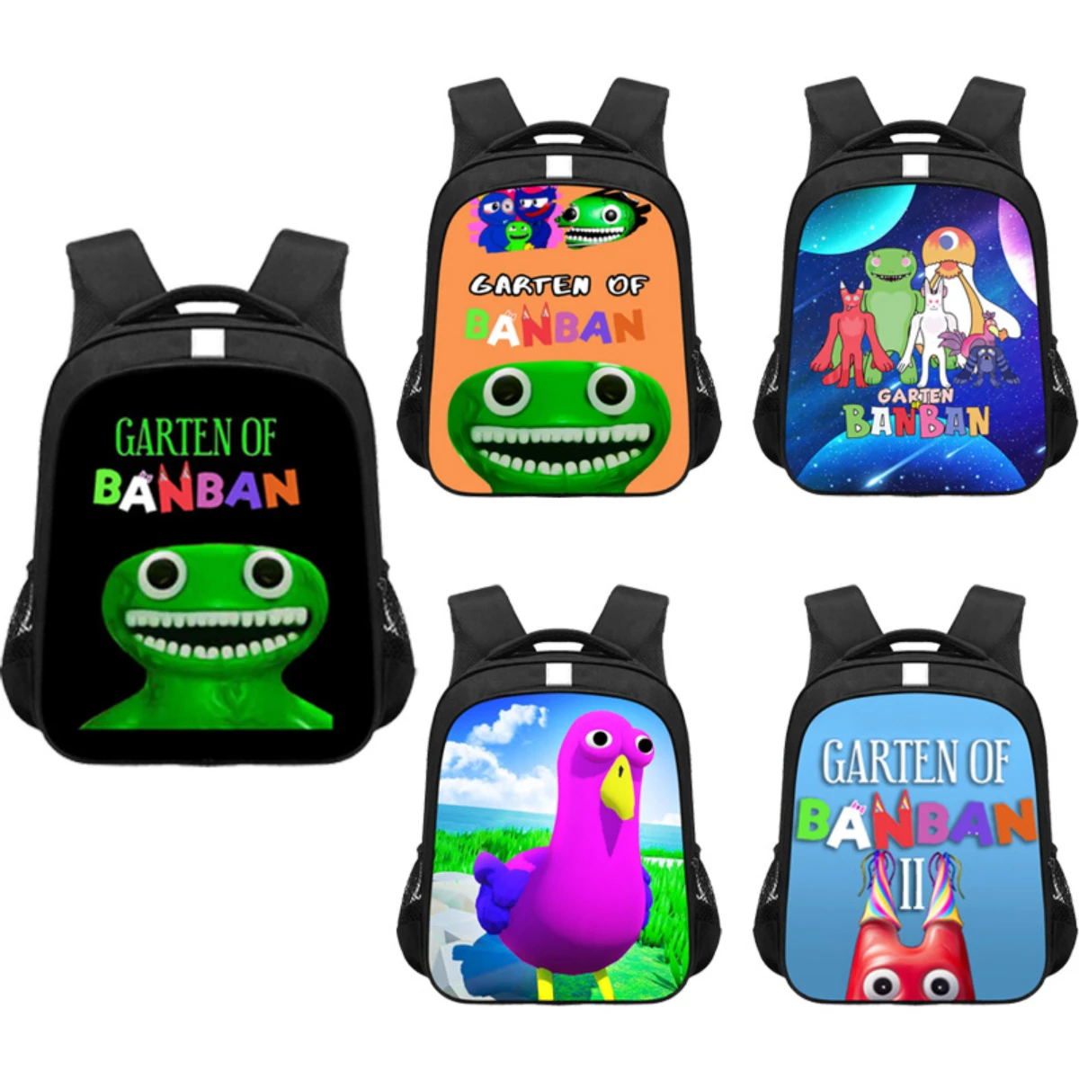 

Banban Garden Primary School Student Bag Polyester Children's Backpack Fashion Lightening Reflective Strip Backpack