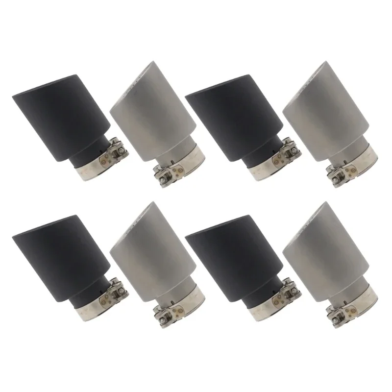 

Exhaust Muffler, StainlessSteel Exhaust Tip,6.65inch Length (Black Coated, 2.5'' Inlet 3.5'' Outlet)