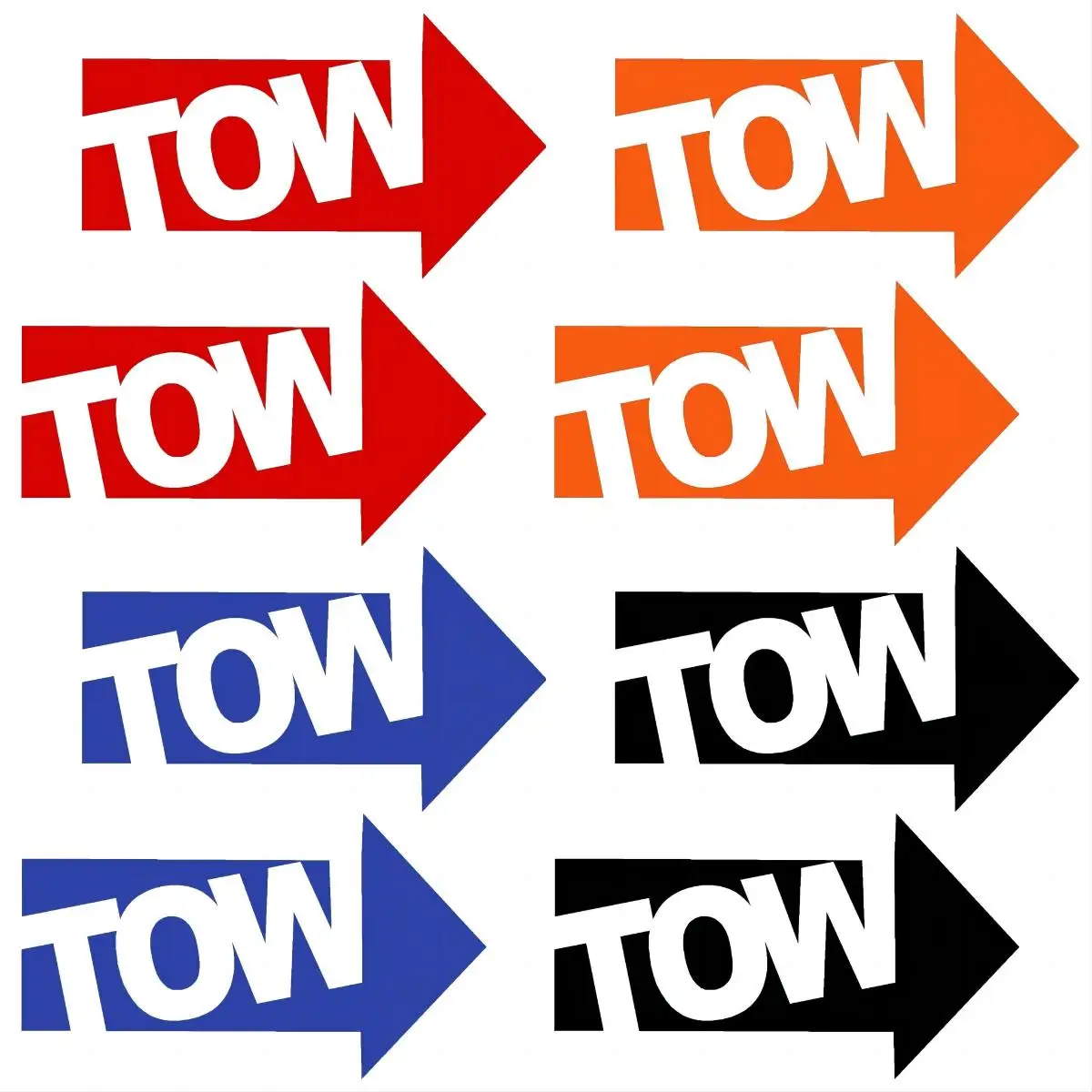 

2X Tow Arrow Pointer Stickers Vinyl Decals for Car Tow Hook Choose Color
