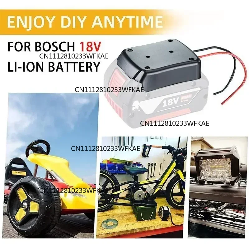 Power Wheels Adapter for Bosch 18v Li-ion Battery 12AWG Wire with 40A Fuse Compatible with Peg-Perego Children Ride-on Car