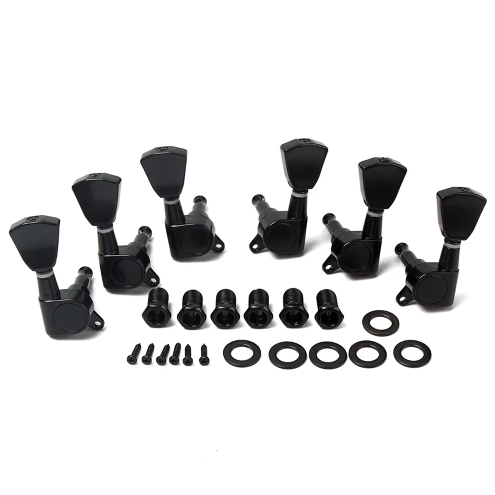 

3 L3R Black Guitar Knob Tuners Machine Heads Acoustic Tuning Machines Accessories