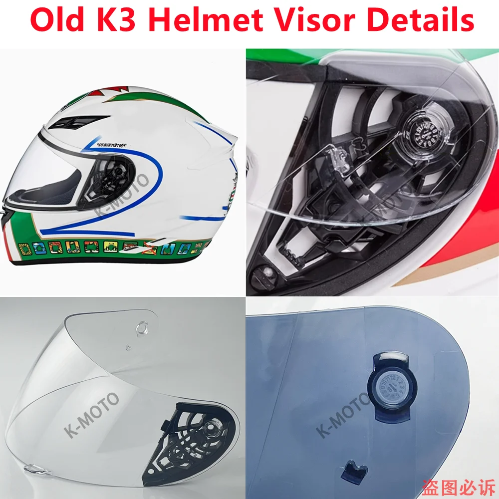 Dla nowego AGV K3 DOT(E2206) kask daszek soczewka szklana tarcza przednia szyba wizjer ekran Mika motocykl motocicleta