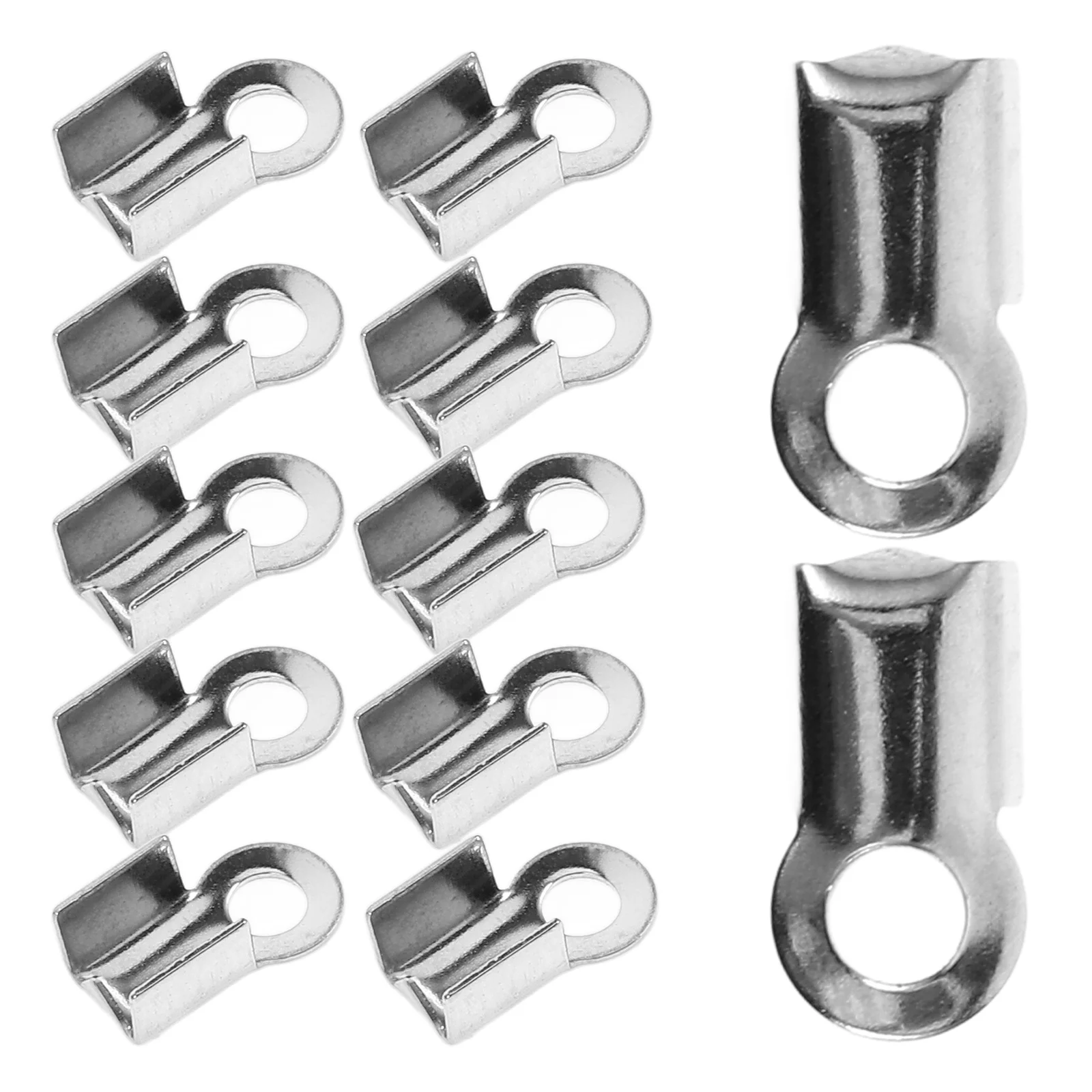

100pcs Stainless Steel Clip Buckle 8x4mm Hole 3mm Rope for Bracelet DIY Jewelry Making Accessories Lightweight Small Unique
