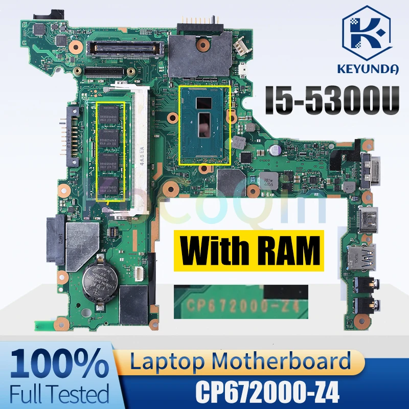 CP672000-Z4 Laptop Motherboard I5-5300U SR23X With RAM Notebook Mainboard